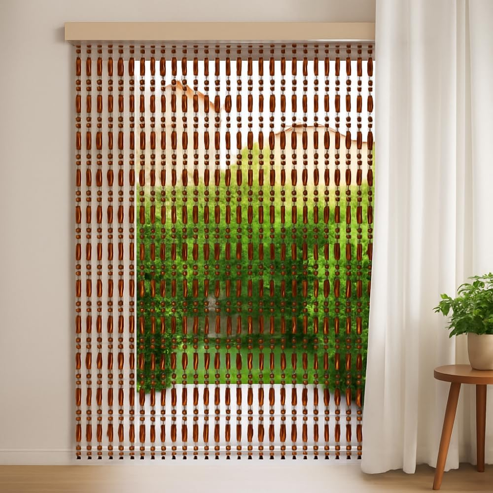 Perdea usa cu margele PVC, 90x195 cm