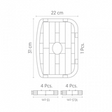 Raft organizare reglabil 31x22x1.9 cm