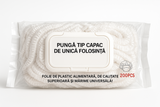 Set 200 Pungi elastice Tip Capac de unica folosita pentru acoperit alimente,reutilizabile si flexibile