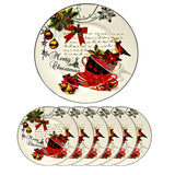 Serviciu de portelan,7 piese cu motiv de Craciun