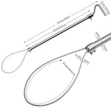 Tija metalica cu lasou autoblocant pentru prins porcul, 60 cm, otel inox