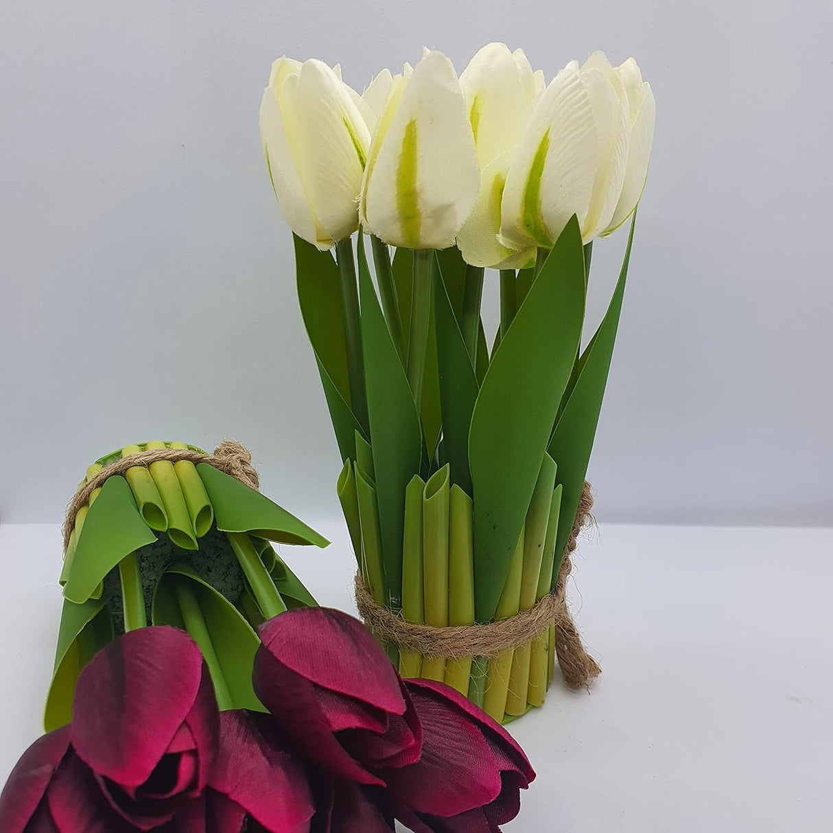 Buchet decorativ 5 Lalele artificiale , 18 cm
