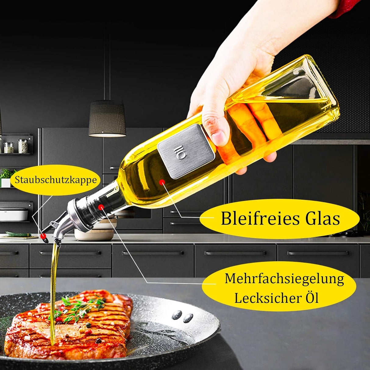 Set 2 Sticle Dispenser pentru Ulei / Otet,500 ml