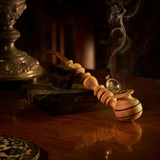 Pipa lemn Vintage, cu capac, 26 x 5 cm