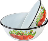 Bol/Castron Emailat cu decor , 0.6/1.5/2.5 Litri