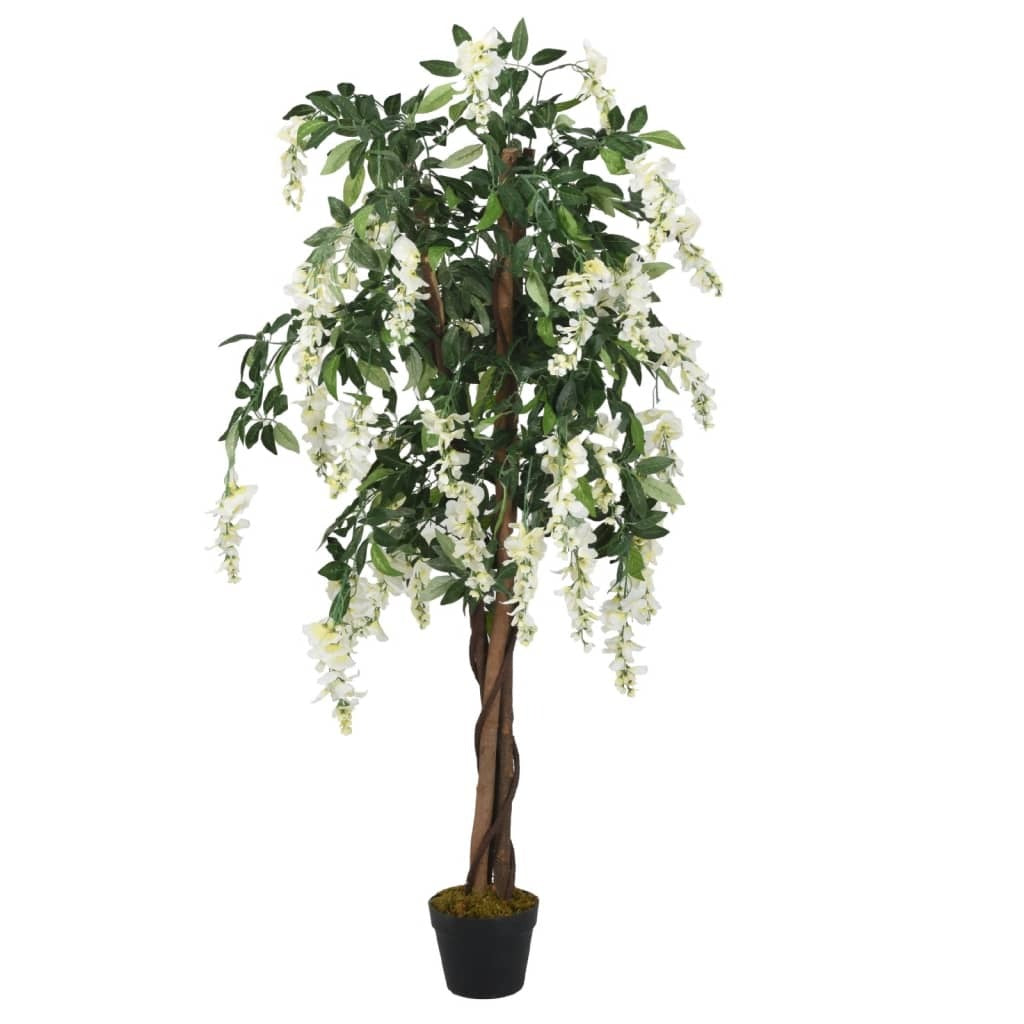 Arbore artificial wisteria 180 cm, verde-alb