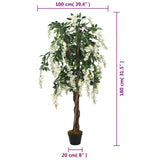 Arbore artificial wisteria 180 cm, verde-alb