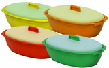 Castron/Bol salata cu Capac , oval/rotund , plastic