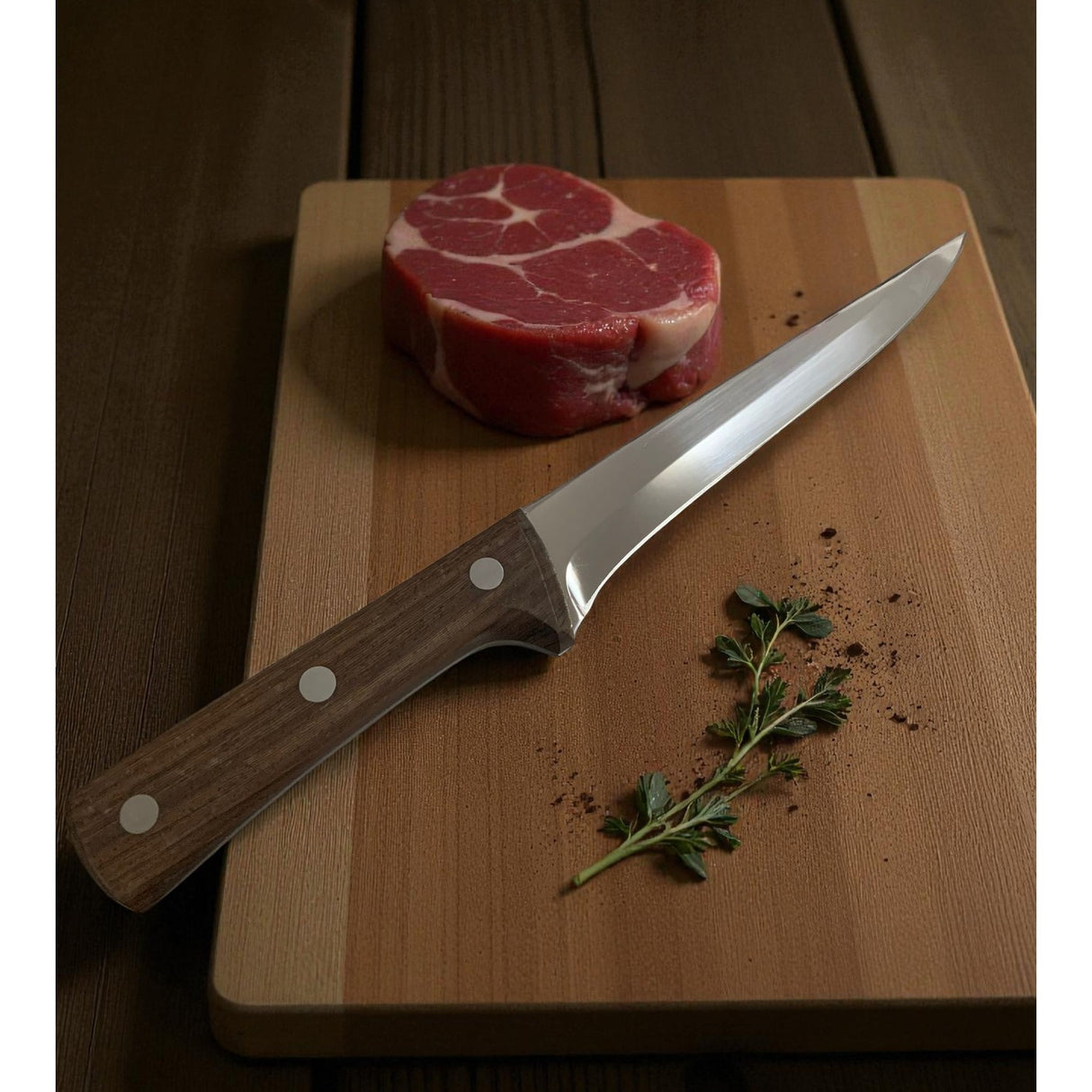 Cutit Macelarie, Maner Lemn,Lama Otel