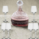 Set Decantor 1600 ml + 6 pahare cu picior 380 ml , sticla