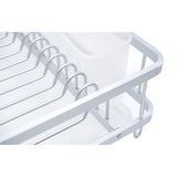 Scurgator din aluminiu pentru vase, Gri, 42x30x13 cm si tava din plastic