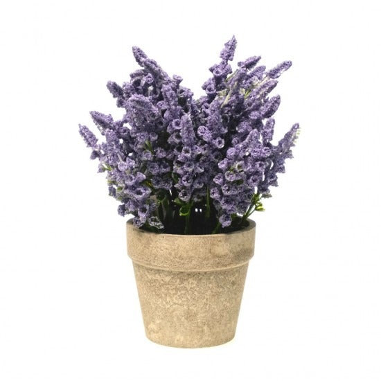 Lavanda Artificiala Decorativa PVC+ghiveci ceramica, 23 cm