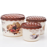 Set 3 borcane pentru condimente,16x12x12 cm, Plastic