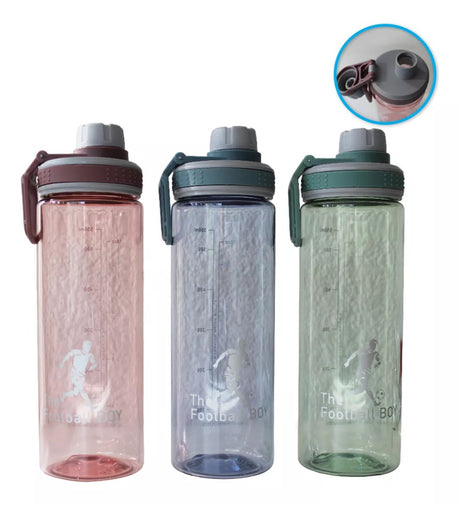 Sticla apa sport , Gri / transparent , 650 ml