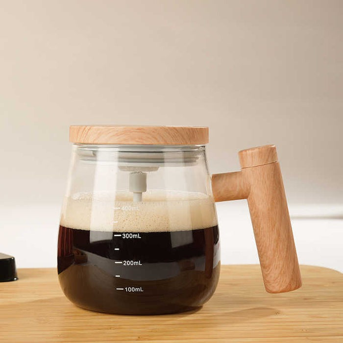 Cana Electrica gradata cu Amestecare Automata ,Sticla Borosilicata, 400ml, USB