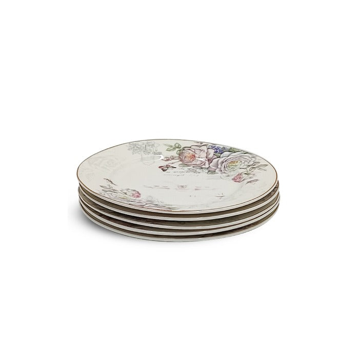 Set Tort, 8 piese, Ceramica, Model floral