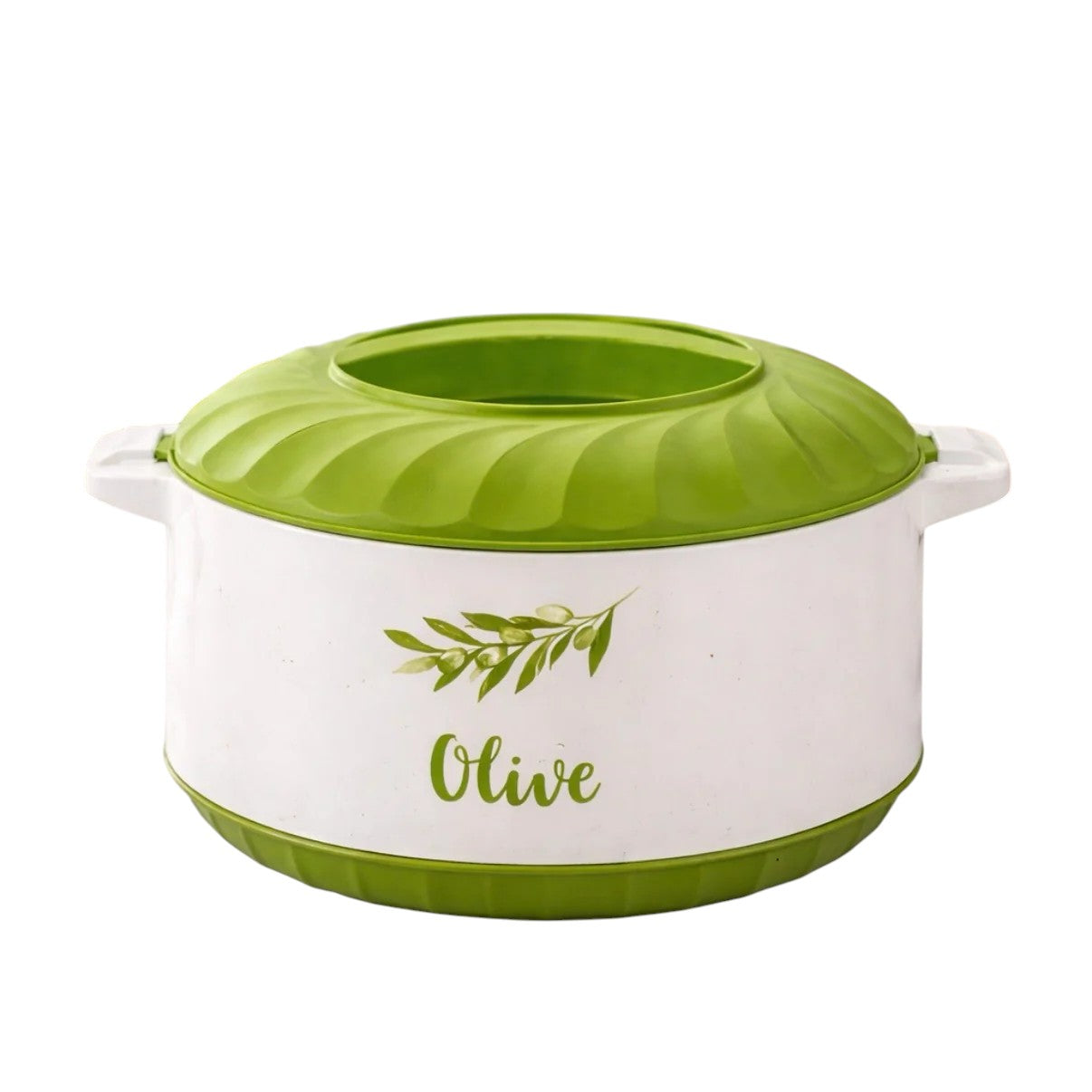 Caserola Termica din Inox si Plastic cu Pereti Dubli , model Lavanda/Masline