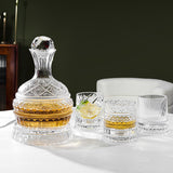 Decantor Elegant de Vin din Cristal, Realizat manual - Dozator de Vin rotativ, 1500 ml
