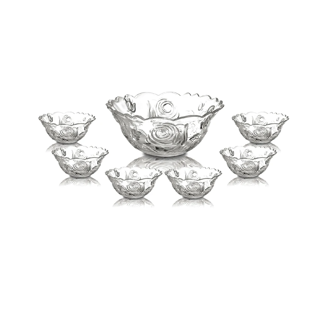 Set 7 boluri din Sticla Transparenta
