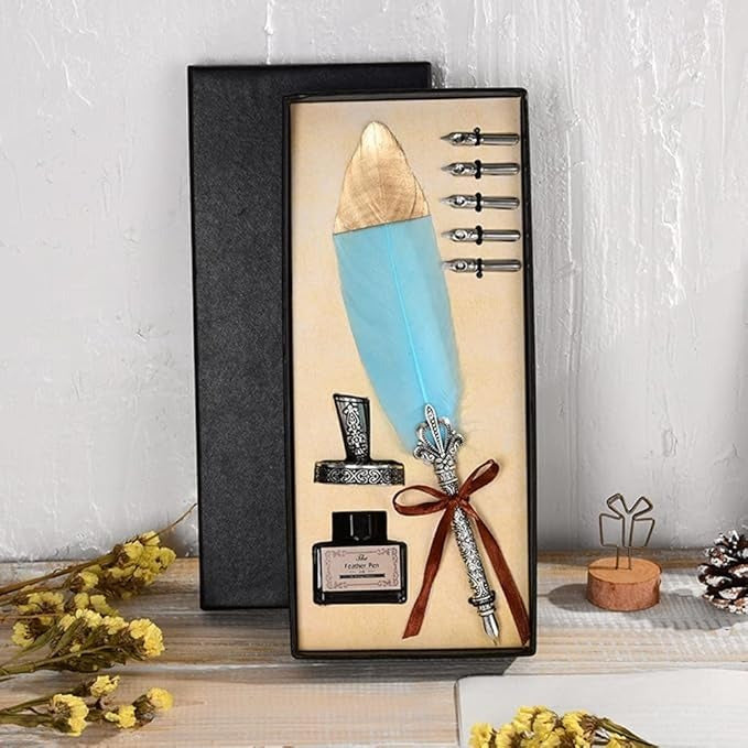 Set Pana de scris Vintage „Enjoy Your Life – 8 piese