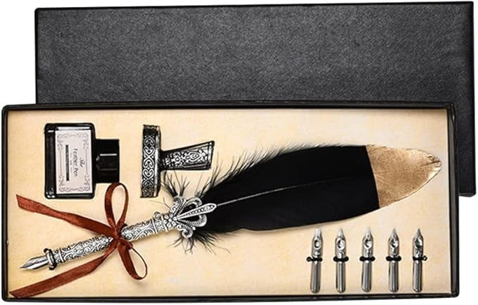 Set Pana de scris Vintage „Enjoy Your Life – 8 piese