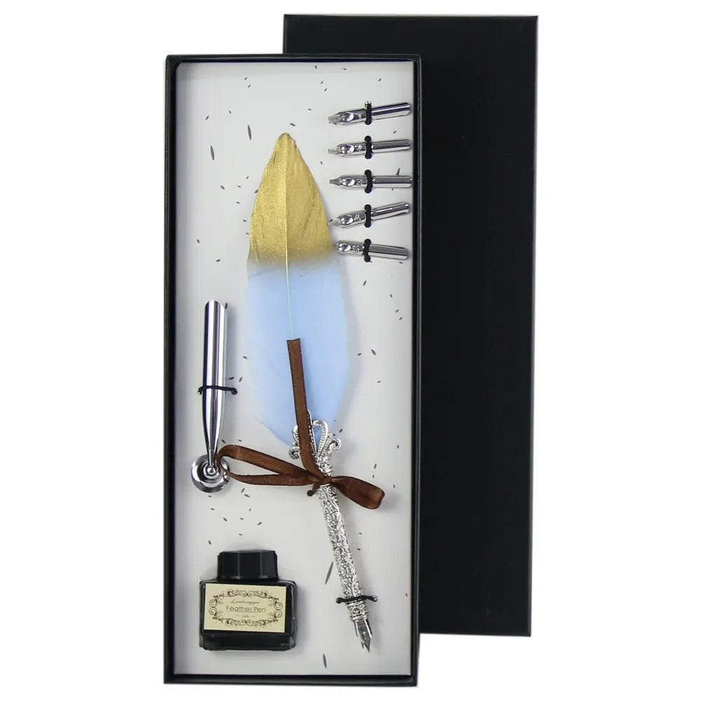 Set Pana de scris Vintage „Enjoy Your Life – 8 piese