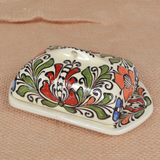 Suport de unt din ceramica pictat manual Traditional - ceramică de Corund , 19x12x8 cm