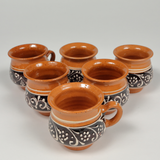 Set 6 Cani Traditionale din Ceramica, Pictate Manual