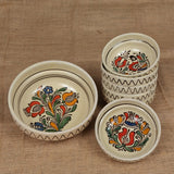 Castron Ceramica , pictat manual , 16*7 cm,800 ml