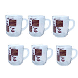 Set 6 cani capuccino din sticla transparenta, 220ml