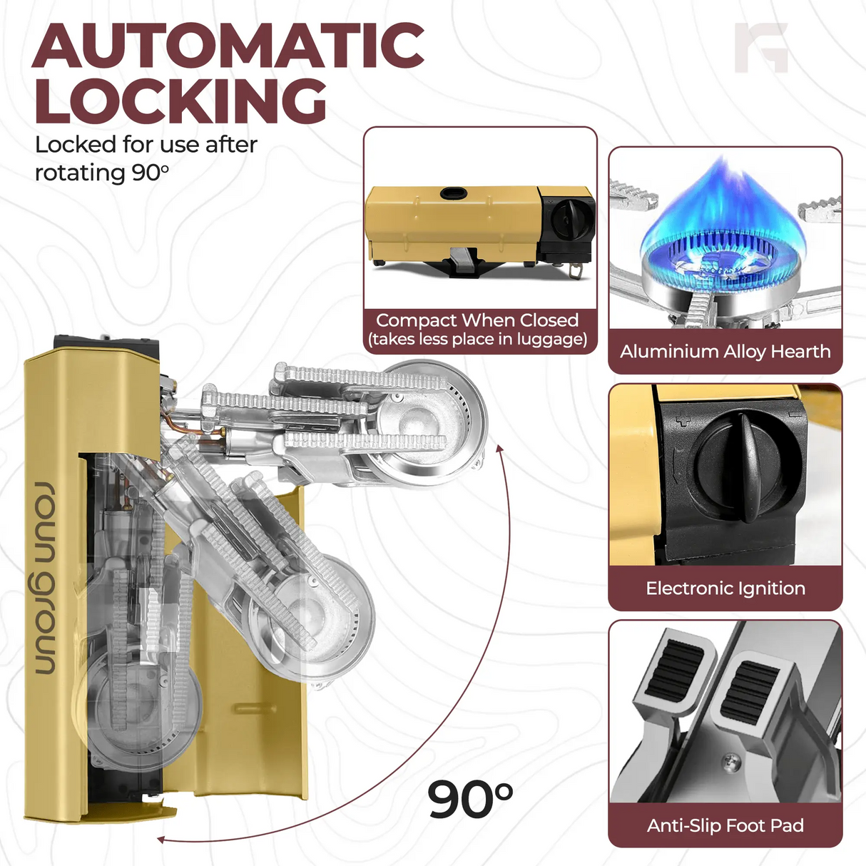 Arzator Pliabil din Aluminiu pentru Calatorie