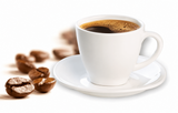 Set 6 cesti de cafea cu farfurioare din opal , Alb
