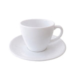 Set 6 cesti de cafea cu farfurioare din opal , Alb