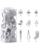 Set 21 de Ornamente Brad , Diverse Forme si Dimensiuni, Plastic