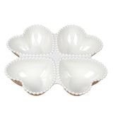 Platou compartimentat din Ceramica, Alb