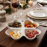 Platou compartimentat din Ceramica, Alb