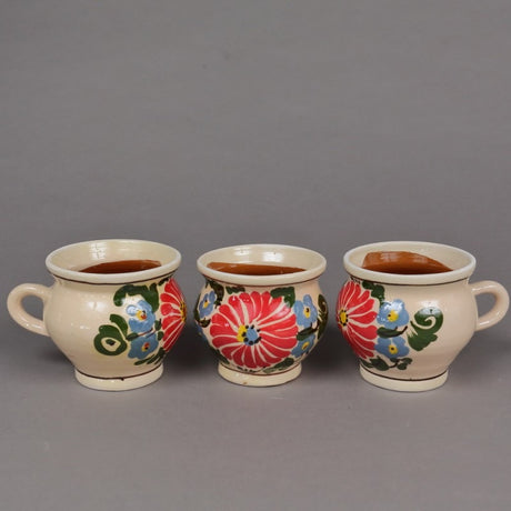 Set 6 ceşti Traditionale din ceramică, Pictate Manual , 100 ml