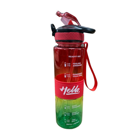 Sticla de apa sport Gradient, Pai incorporat, Plastic, 1L, Multicolor