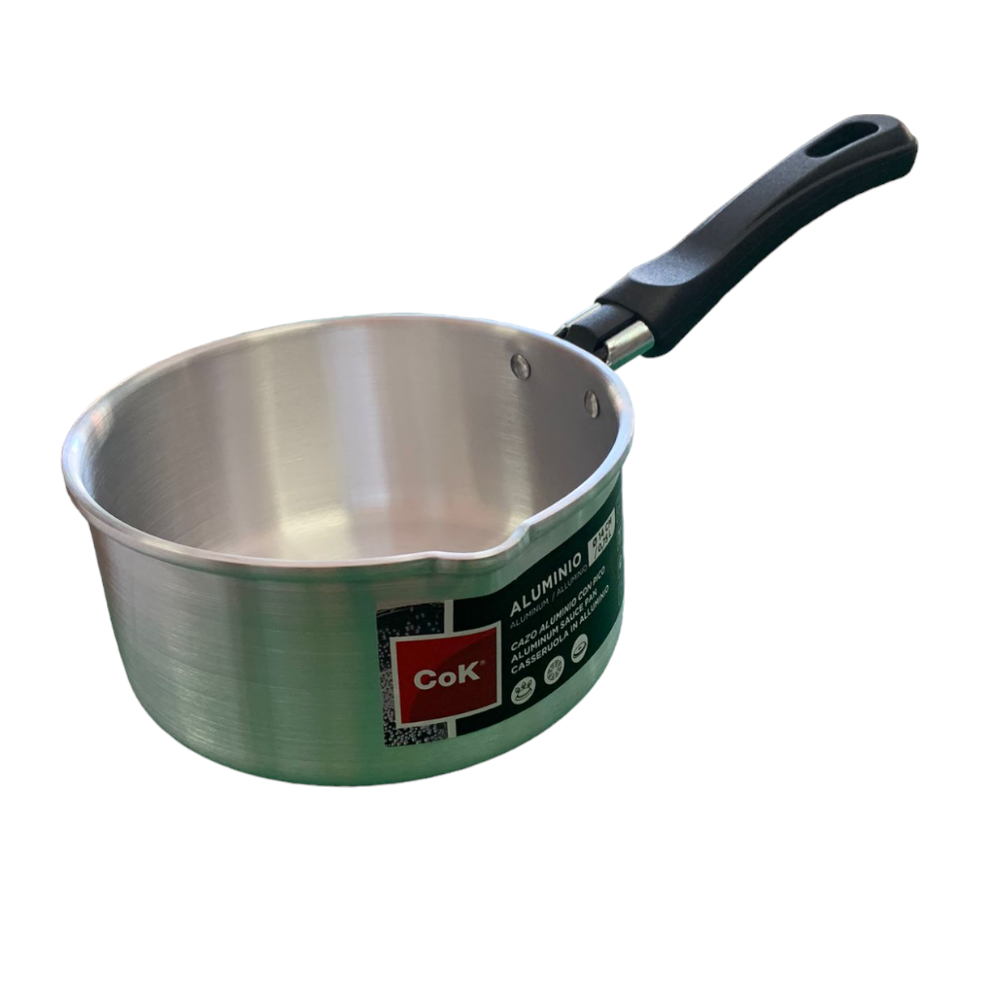 Cratita din aluminiu cu coada, 14 cm, 0.75 L, Cok