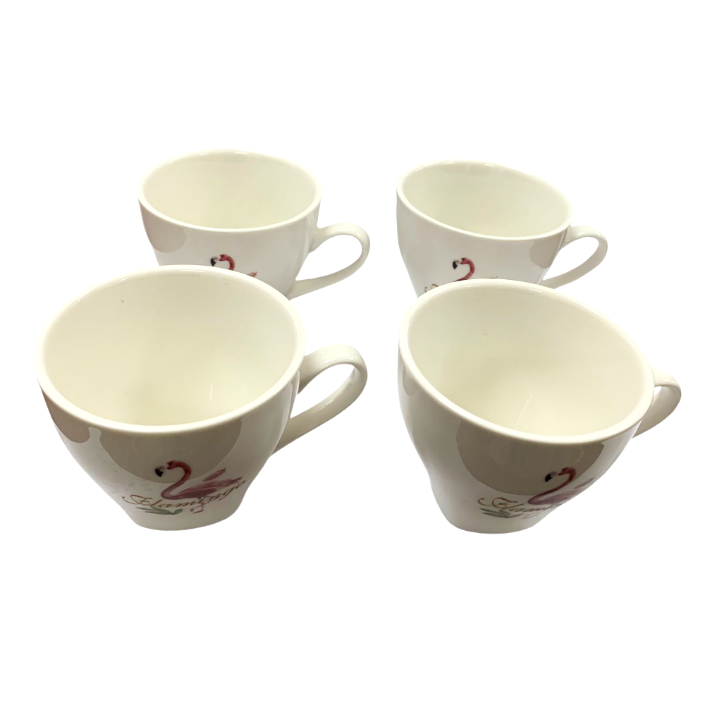 Set 4 cani Ceramica, model Flamingo , 200 ml