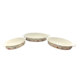 Set 3 Tavi ceramica cu manere, Model Floral
