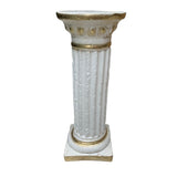 Coloana Greceasca, ceramica dura , 60 cm ,alb-auriu/ negru- aramiu