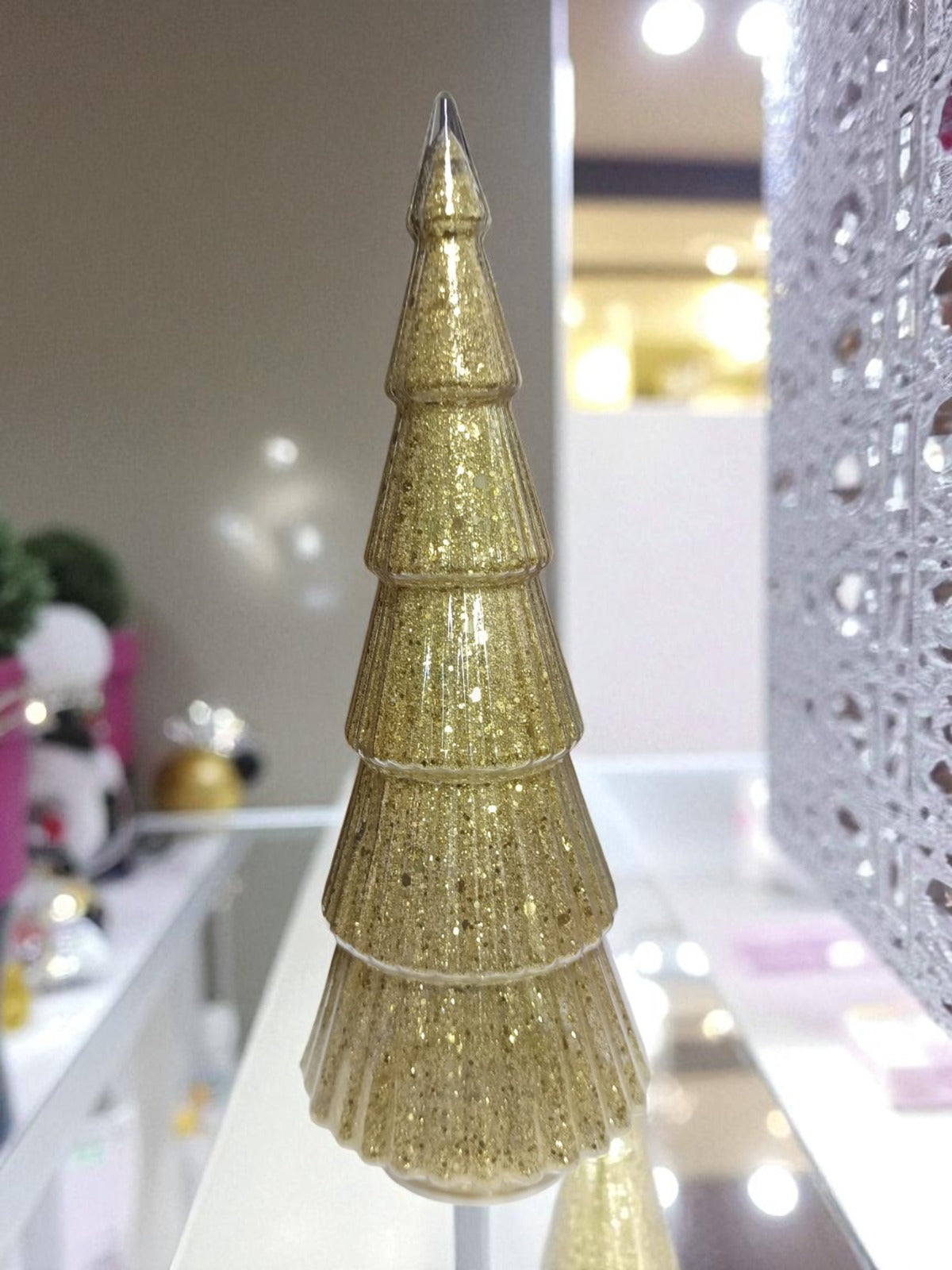 Figurina Brad Luminos de Craciun, 23 cm