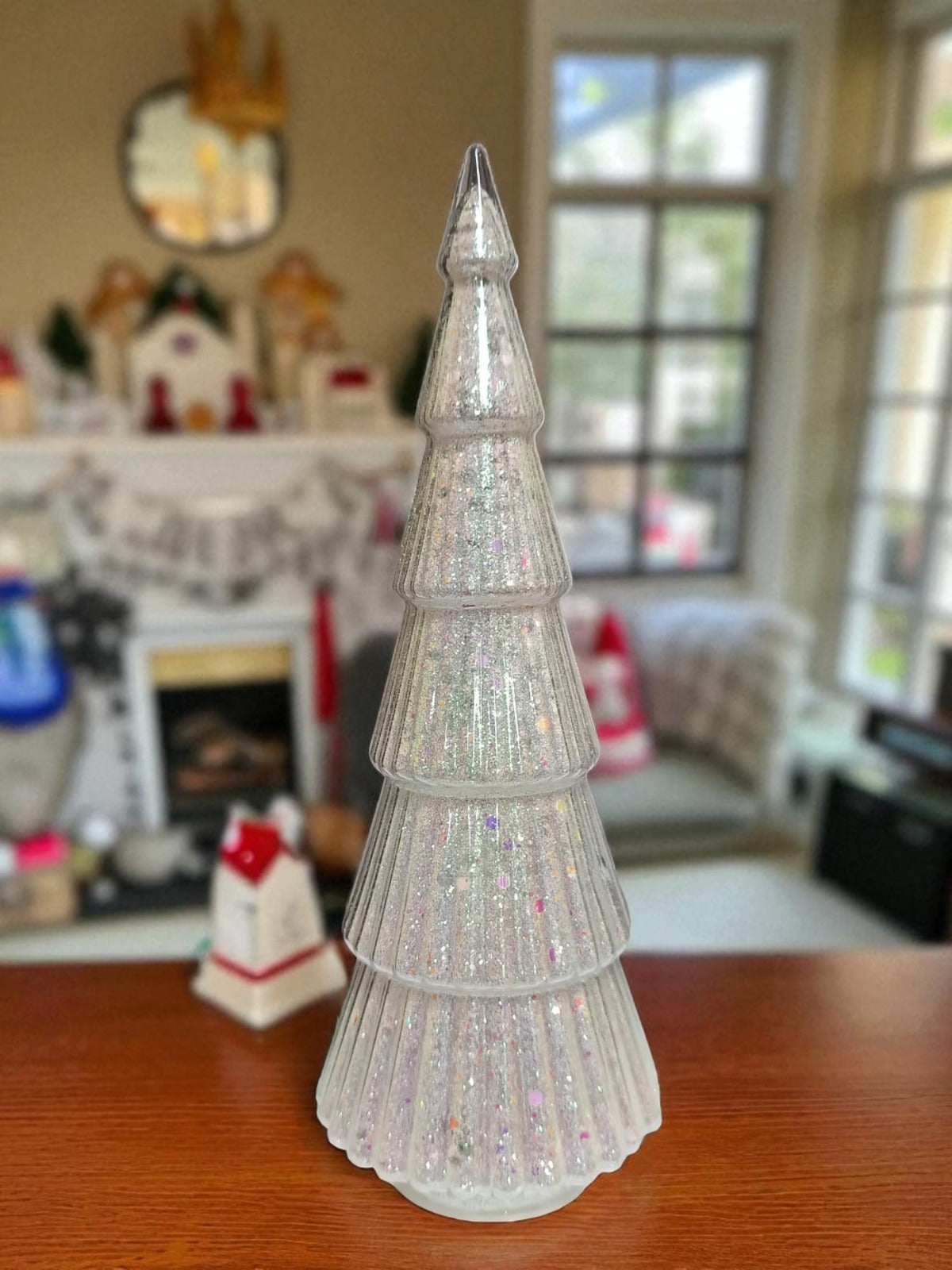 Figurina Brad Luminos de Craciun, 23 cm