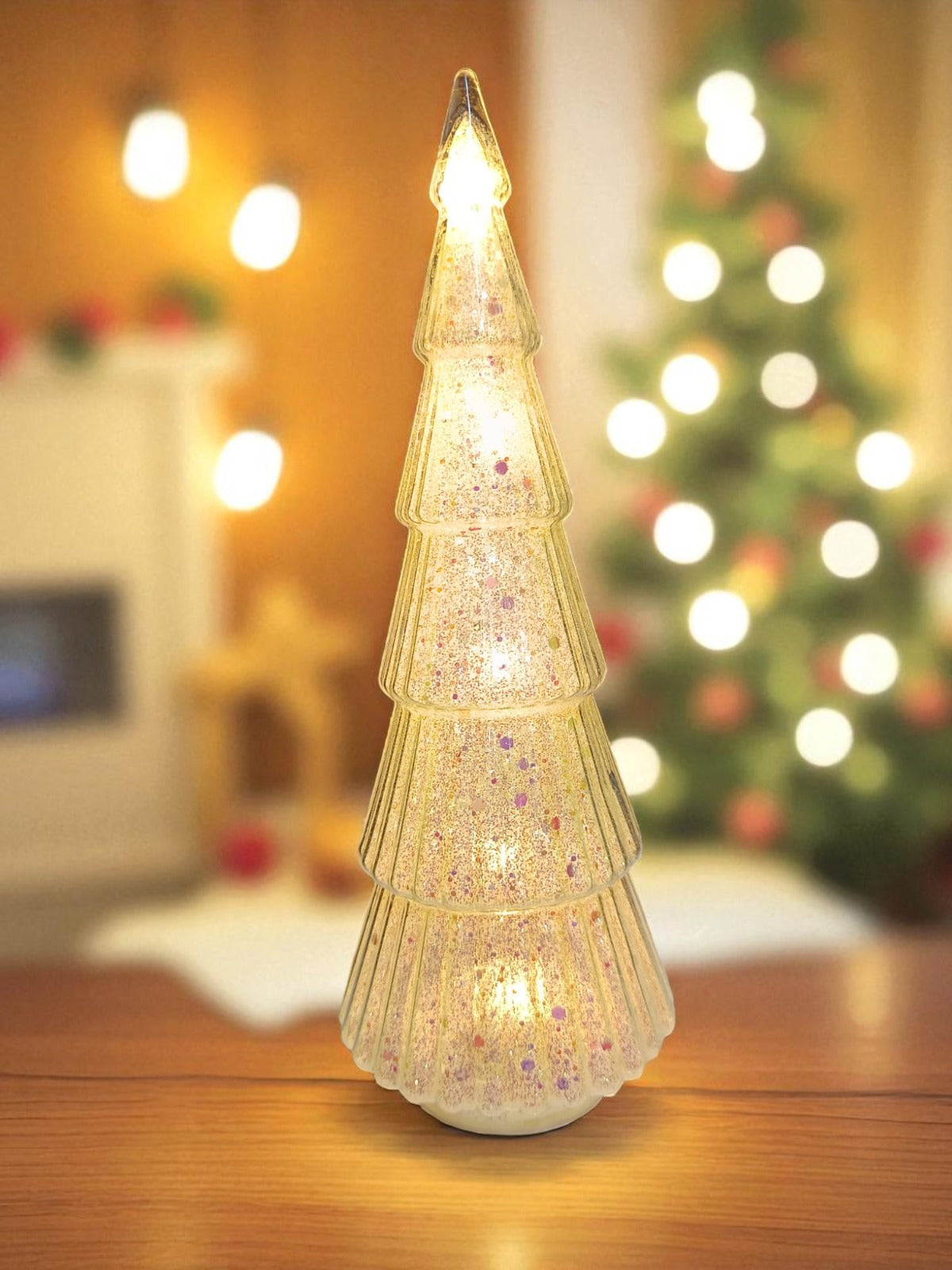 Figurina Brad Luminos de Craciun, 23 cm