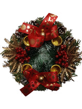 Aranjament pentru Masa de Craciun, Model Merisor, Funda Aurie, 19 cm