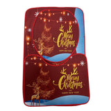 Set 3 covorase baie , antiderapante, Model Craciun