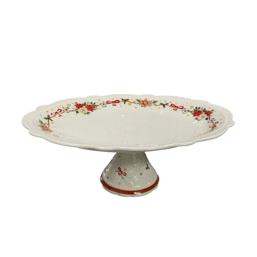 Platou / Fructiera cu picior,ceramica , model Festiv