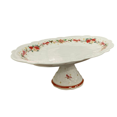 Platou / Fructiera cu picior,ceramica , model Festiv