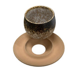 Set cescuta si farfurie ceramica in stil japonez, 80 ml